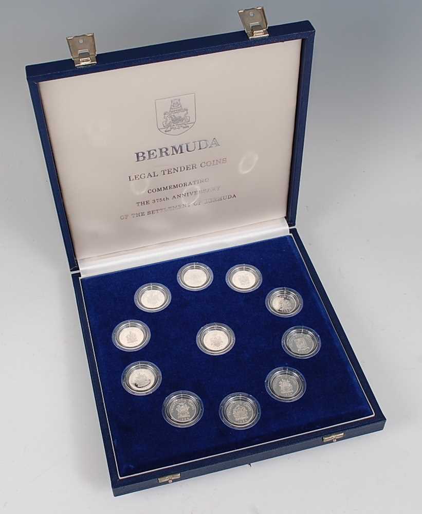 Great Britain, The Royal Mint Bermuda 375th Anniversary Silver Proof Coin Set, eleven silver proof