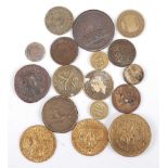 Great Britain, 1813 Flint Leadworks one penny token, together with various other tokens and coin