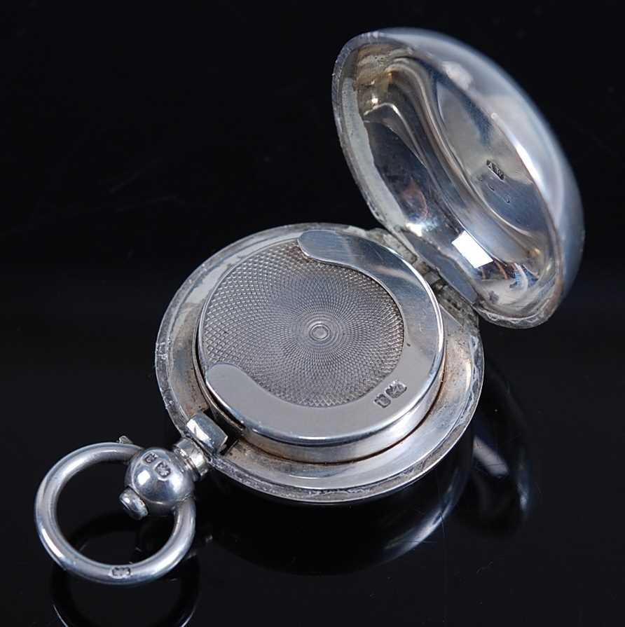 A late Victorian silver sovereign case of plain undecorated form, maker Alfred Wigley, Birmingham,