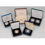 Great Britain, a collection of silver proof coins to include 1989 £2 piedfort two-coin set, 1991