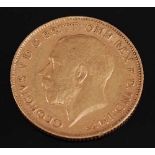 Great Britain, 1912 gold half sovereign, George V, rev; St George and Dragon above date. (1)