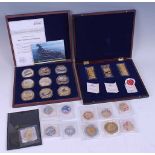 A large collection of modern commemorative coins to include The 100th Anniversary of the House of