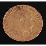 Great Britain, 1904 gold half sovereign, Edward VII, rev; St George and Dragon above date. (1)