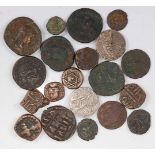 Ancient Rome and later, a collection of miscellaneous coins to include Trajan (98-117), Byzantine,