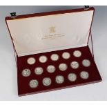 The Royal Mint, 1981 The Royal Marriage Commemorative Coin Collection, a set of sixteen silver proof