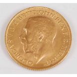 Great Britain, 1911 gold sovereign, George V, rev; St George and Dragon above date. (1)