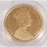 Great Britain, 2006 Gibraltar sovereign, Elizabeth II 80th Birthday, limited to an edition of