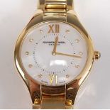 A lady's stainless steel PVD Raymond Weil Noemia quartz wristwatch, with round mother of pearl