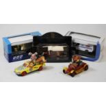 Three modern issue boxed diecast models together with a Corgi Toys Magic Roundabout and a Corgi Toys