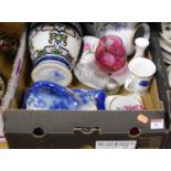 A box containing a collection of ceramics to include Aynsley and Franklin porcelain