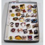 A collection of enamel Speedway pin badges, mid and late 20th century, generally of sporting