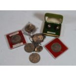 A collection of miscellaneous coins, to include 1780 Maria Theresa Thaler with Schoebl Faby mark