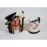 A Royal Doulton character jug, Athos, 9cm high, together with another character jug