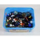A box of assorted marbles