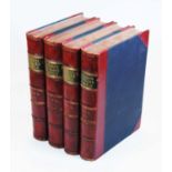 Green, History of the English People, 1893, four volumes bound in half burgundy leather