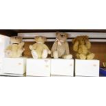A collection of four Steiff bears each with button in ear and white tag, to include Diamond