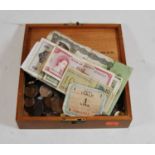 Great Britain and World, a collection of assorted coins and bank notes to include Italian 1 lire