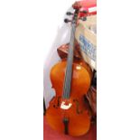 A 20th century Czechoslovakian Tatra by Rosetti Stradivarius model cello, 76cm (excluding button)