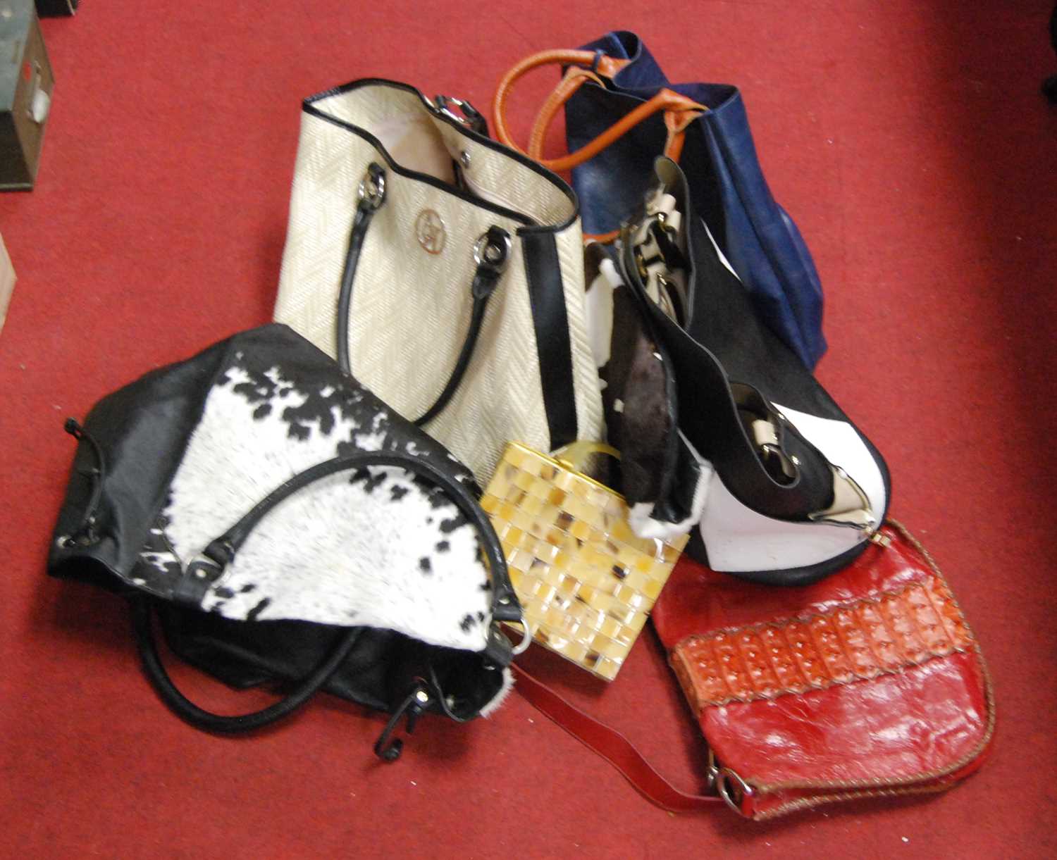 Five various ladies handbags