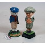 A pair of Royal Doulton limited edition Millennium Collectables Golfer & Caddy figures, being the