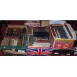 Four boxes of 19th century and later books, to include some leather bound