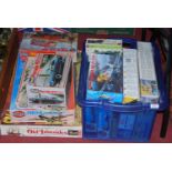 A collection of unmade plastic kits to include Revell Porsche 911 Carerra, Revell Tornado GR Mk1,