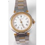 A lady's Tissot Seastar quartz bi-metal bracelet watch, with date aperture, case 24mm