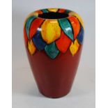 A large contemporary Poole pottery vase, height 34cm