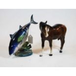 A Beswick figure 'Oceanic Bonito', model No.1232, designed by Arthur Greddington, h.18cm; together