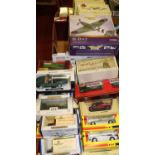 Two boxes of modern issue diecast, to include Matchbox Collectables, Corgi Aviation Archive,