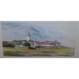 E Watson - Coastal scene, oil on board; S A Cole - Still life, watercolour; Richard Cox -