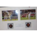 Cricket interest - two signed cricket balls, one signed by Ricky Ponting, and the other by Andrew
