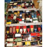 Three boxes of modern issue diecast including Matchbox Models of Yesteryear, Corgi Classics etc