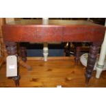 A Victorian mahogany commode stool; together with a 19th century chessboard topped pedestal games