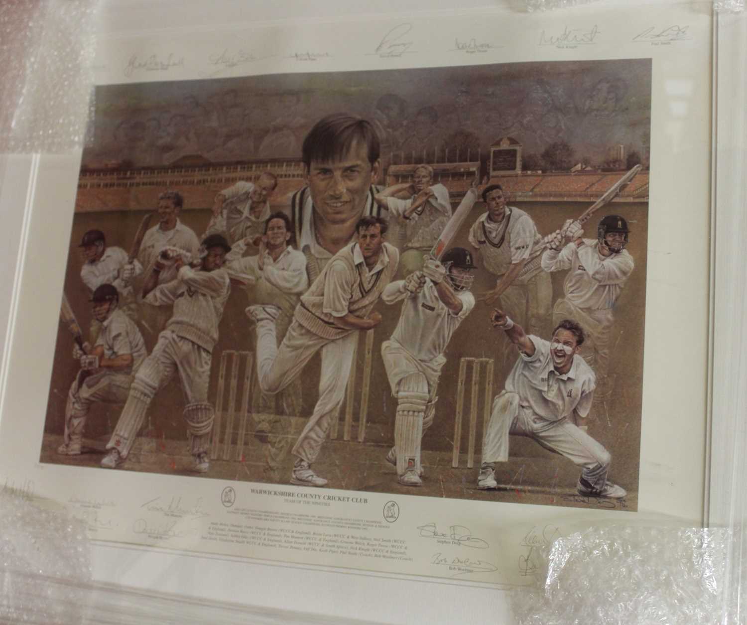 Cricket interest - to include signed photographs of England captains through the modern era together - Image 3 of 4