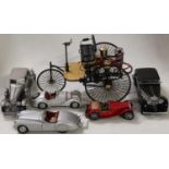 Six various Franklin Mint models, to include the 1886 Benz Motor Wagon 1/8 scale, 1939 Mayback