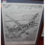 Assorted aircraft interest prints, to include Nicholas Trudgian - Ace of Diamonds limited edition