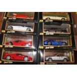 Eight Maisto Special Edition 1/18 scale vehicles, to include Ford GT90, Mercedes Benz 280SE, and a