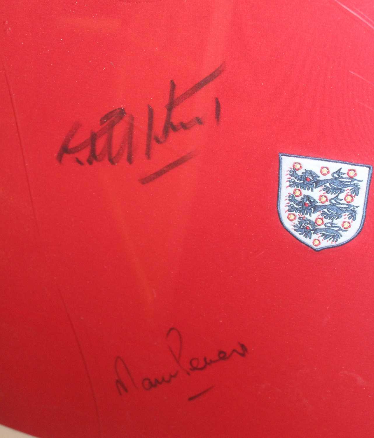 England 1966 World Cup interest - England replica shirt signed by Sir Geoff Hurst and Martin Peters, - Image 2 of 3