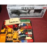 One box containing modern issue diecast to include Corgi, various plastic construction vehicles