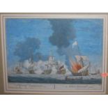 Pair of 18th century maritime engravings entitled The General Engagement and Night and a Ship on