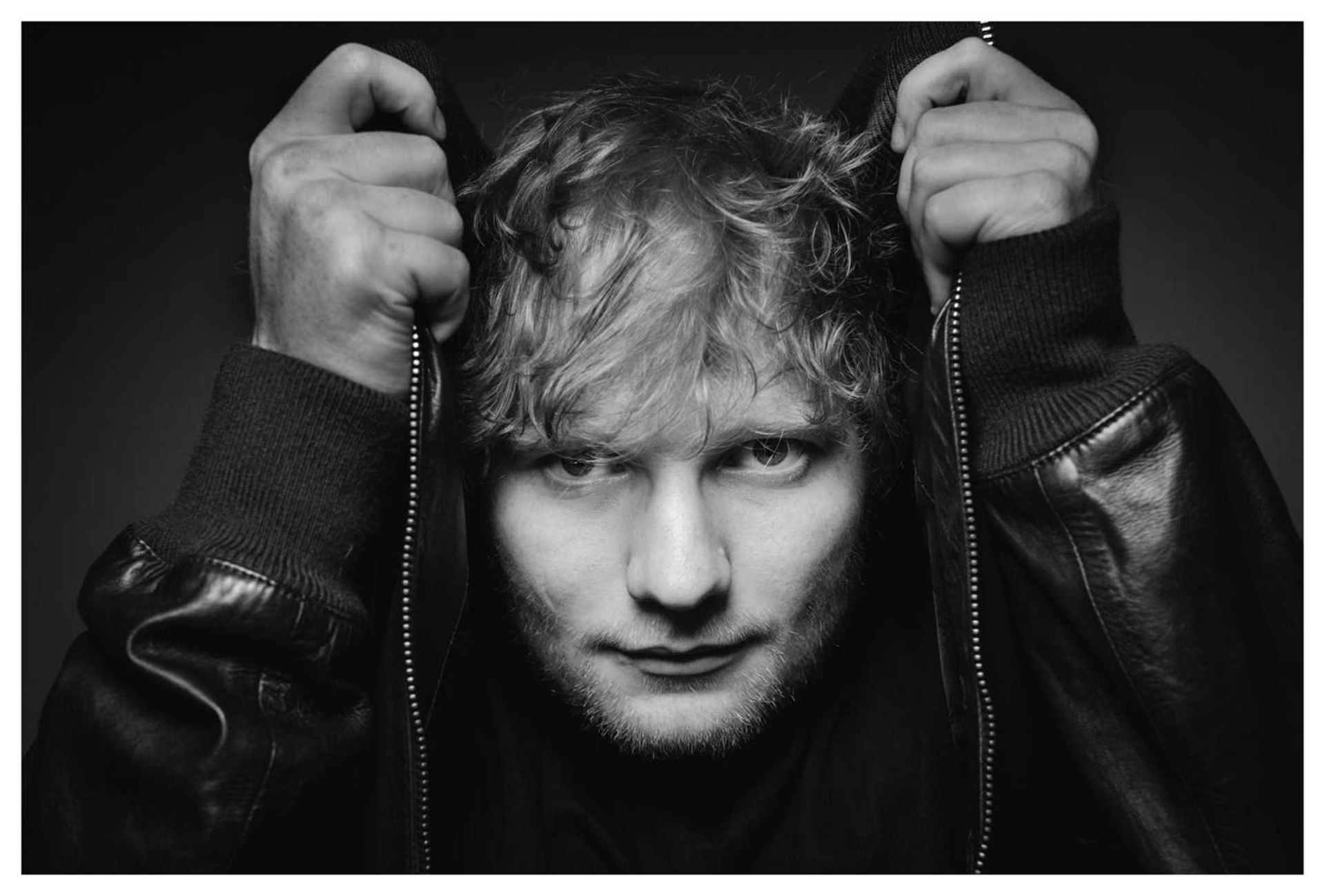 A signed Ed Sheeran Photograph Press Photo Shoot, Pre-Show, Allstate Arena, Chicago, 2017 Signed