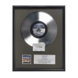 Pink Floyd A Momentary Lapse of Reason Tour Commemorative Platinum Disc A rare item of Pink Floyd