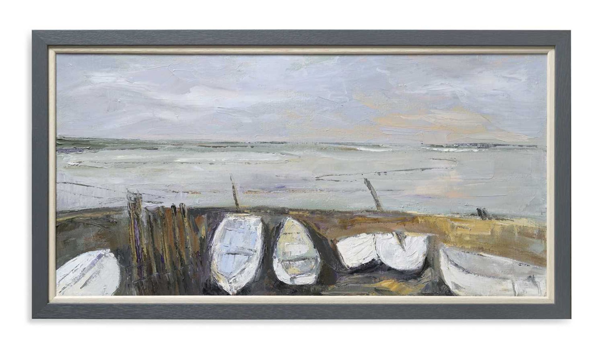 Cris Coe Painting Boats at Felixstowe Ferry, Suffolk   To the north of Felixstowe is the tiny