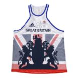 Signed Dame Jessica Ennis-Hill 2016 Team GB Rio Olympics Games Vest   Olympic and triple world