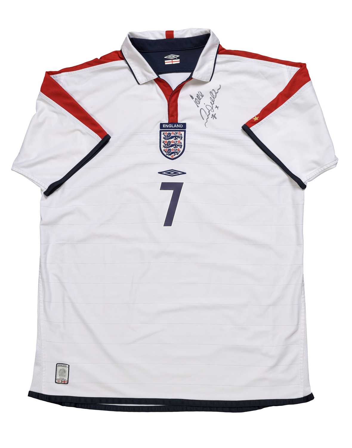 David Beckham Signed Vintage England Shirt 2003-2005 A signed vintage England shirt from David - Image 4 of 4