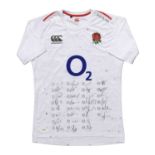 England Canterbury Rugby Shirt Signed by Six Nations Team 2019 The England 2019 Six Nations squad
