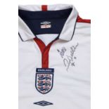David Beckham Signed Vintage England Shirt 2003-2005 A signed vintage England shirt from David