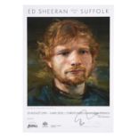 Signed Ed Sheeran: Made in Suffolk Exhibition Poster 2019 This is the official Ed Sheeran: Made in