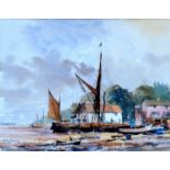 Pin Mill -Watercolour by James Chambury Original watercolour, accompanied by a hardback book James